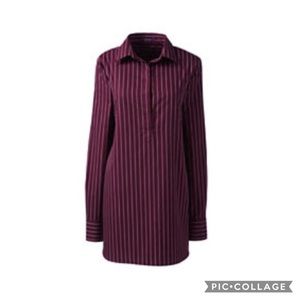 Burgundy no iron tunic